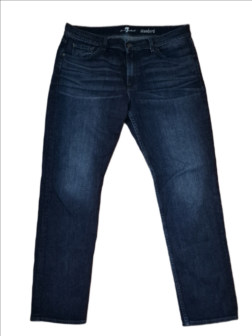 7 For All Mankind Dark Blue Slim Straight Jeans Men's 36